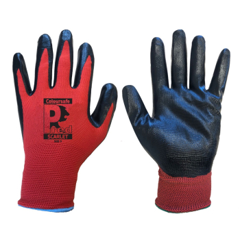 PRED RED NITRILE SMOOTH GLOVES SIZE 09