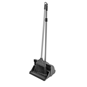 CONTRACT LOBBY DUSTPAN BLACK COMPLETE WITH BRUSH