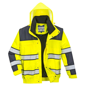 HI-VIS CLASSIC BOMBER SIZE MED YELLOW/NAVY