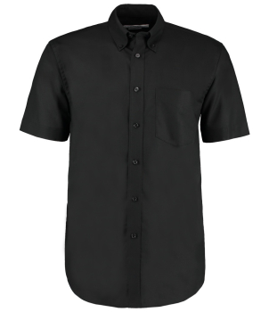 K350 Kustom Kit Short Sleeve Oxford Shirt Black