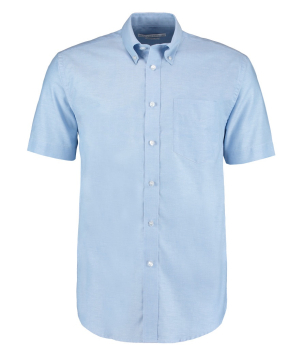 K350 Kustom Kit Short Sleeve Oxford Shirt Light Blue