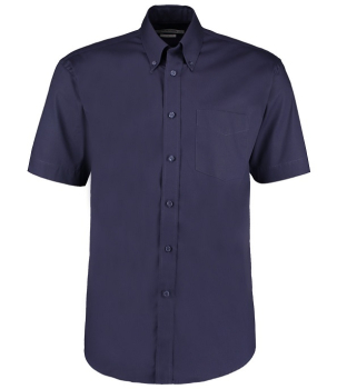 K109 Kustom Kit Premium Short Sleeve Classic Fit Oxford Shirt Midnight Navy