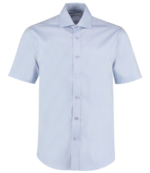 K117 Premium Short Sleeve Classic Fit Oxford Shirt Light Blue