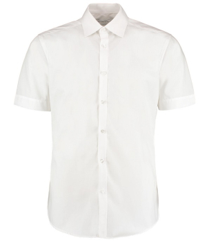 K191 Kustom Kit Short Sleeve Slim Fit Business Shirt White