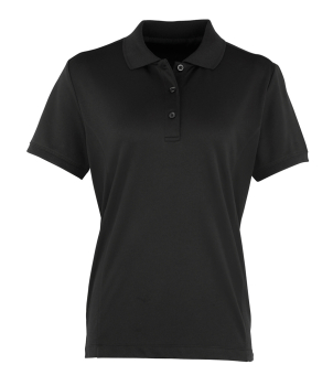 PR616 Ladies Coolchecker Pique Polo Shirt Black