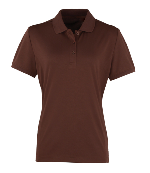 PR616 Ladies Coolchecker Pique Polo Shirt Brown