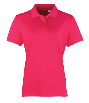 PR616 Ladies Coolchecker Pique Polo Shirt Hot Pink