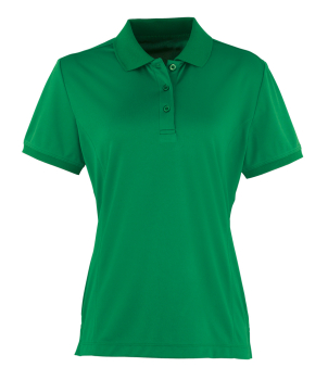 PR616 Ladies Coolchecker Pique Polo Shirt Kelly Green