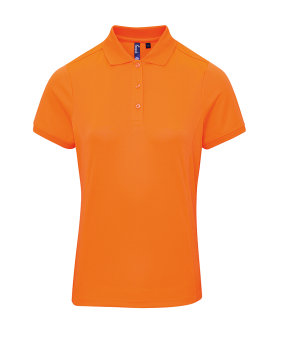 PR616 Ladies Coolchecker Pique Polo Shirt Neon Orange