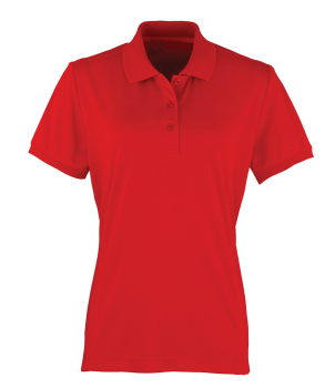 PR616 Ladies Coolchecker Pique Polo Shirt Red