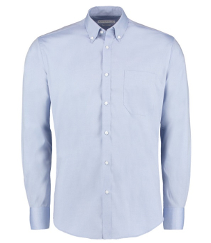 K113 Premium Long Sleeve Slim Fit Oxford Shirt Light Blue