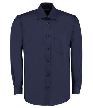 K104 Kustom Kit Long Sleeve Classic Fit Business Shirt Dark Navy