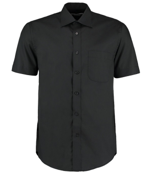 K102 Kustom Kit Short Sleeve Classic Fit Business Shirt Black