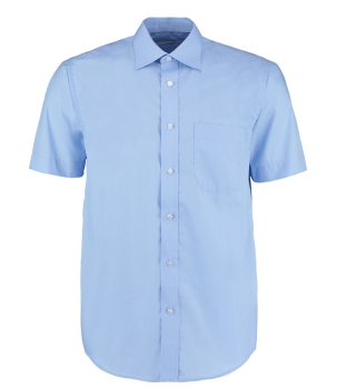 K102 Kustom Kit Short Sleeve Classic Fit Business Shirt Light Blue
