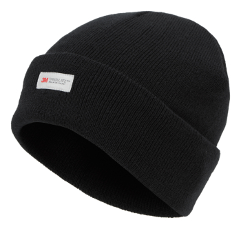 THINSULATE KNITTED WATCH HAT BLACK ONE SIZE