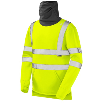 COMBESGATE ISO20471 CL3 SNOOD SWEATSHIRT HV YELLOW MED
