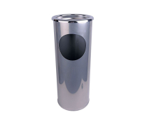 COMBINED ASH STAND AND LITTER BIN SILVER
