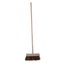 13inch SQUARE YARD BROOM BASSCANE BRISTLE WITH 59inch HANDLE