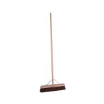18" WOODEN BROOM HEAD STIFF BRISTLE METAL STAY 55" HANDLE