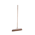 24" WOODEN BROOM HEAD SOFT BRISTLE METAL STAY 55" HANDLE