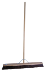 36" WOODEN BROOM HEAD STIFF BRISTLE METAL STAY 59" HANDLE