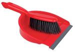 DUSTPAN & STIFF BRUSH RED