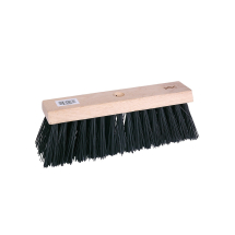 13inch WOODEN SQUARE YARD BROOM PVC BRISTLE WITH HOLE