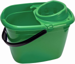 14LTR MOP BUCKET & WRINGER - COLOURED BUCKET GREEN