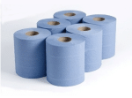 BLUE 2 PLY CENTREFEED ROLLS 150M X 175MM (PK OF 6 ROLLS)