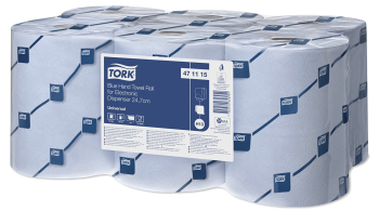 47 11 15 TORK BLUE HAND TOWEL ROLL FOR ELECTRONIC DISP 1 PLY