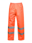 807 Uneek Hi-Vis Rain Trousers Orange