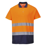 S174 Portwest 2 Tone Cotton Comfort Polo Shirt