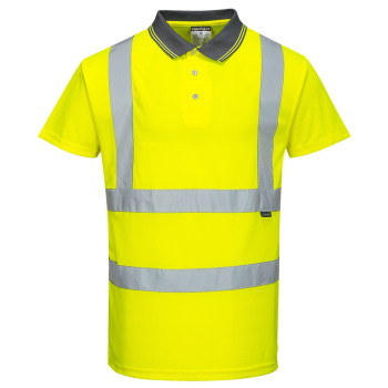 S477 S477 Portwest Hi-Vis S/S Polo Shirts Yellow