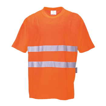 S172 Portwest Hi-Vis Cotton Comfort T-Shirts Orange