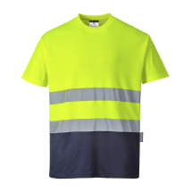 S173 Portwest Hi-Vis 2 Tone Cotton Comfort T-Shirts