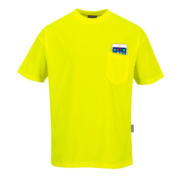 S578 Portwest Hi-Vis S/S Pocket T-Shirts Yellow