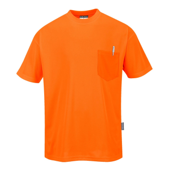 S578 Portwest Hi-Vis S/S Pocket T-Shirts Orange
