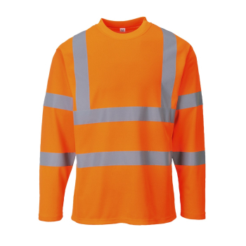S278 Portwest Hi-Vis L/S T-Shirts Orange