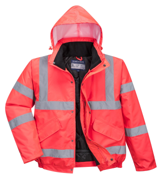 S463 HI-VIS BOMBER JACKET RED S463 HI-VIS BOMBER JACKET RED