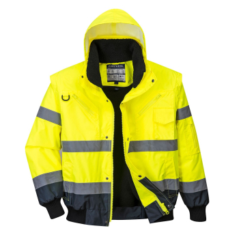 C465 PORTWEST 3IN1 BOMBER JACKET YELLOW/NAVY
