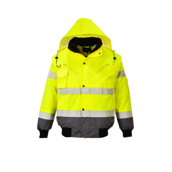 C465 PORTWEST 3IN1 BOMBER JACKET YELLOW/GREY