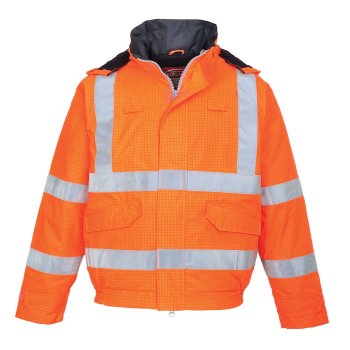 S773 PORTWEST BIZFLAME HI-VIS BOMBER ORANGE S773 PORTWEST BIZFLAME HI-VIS BOMBER ORANGE
