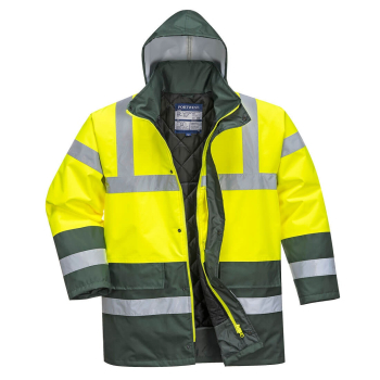 S466 PORTWEST CONTRAST TRAFFIC JACKET YELLOW/GREEN
