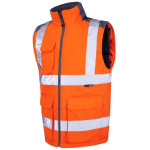 LEO BW01 TORRINGTON HI VIS BODYWARMER ORANGE