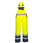 S489 PORTWEST CONTRAST BIB & BRACE LINED