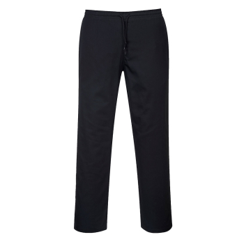 C070 PORTWEST DRAWSTRING CHEF TROUSER BLACK