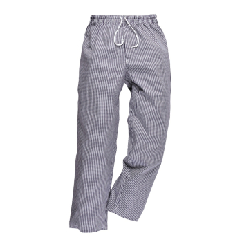 C079 PORTWEST BROMLEY CHEFS TROUSER BLUE/WHITE CHECK C079 PORTWEST BROMLEY CHEFS TROUSER BLUE/WHITE CHECK
