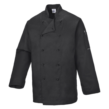 C834 PORTWEST SOMERSET CHEFS JACKET BLACK C834 PORTWEST SOMERSET CHEFS JACKET BLACK