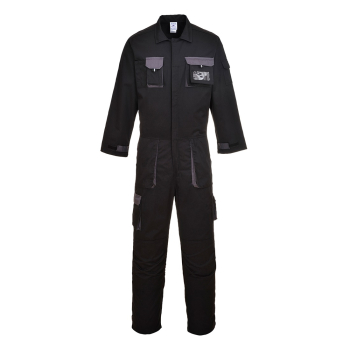 TX15 PORTWEST CONTRAST COVERALL BLACK