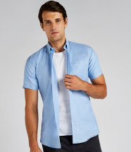 K183 Kustom Kit Short Sleeve Slim Fit Workwear Oxford Shirt